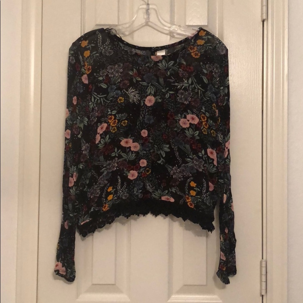 black floral sweater